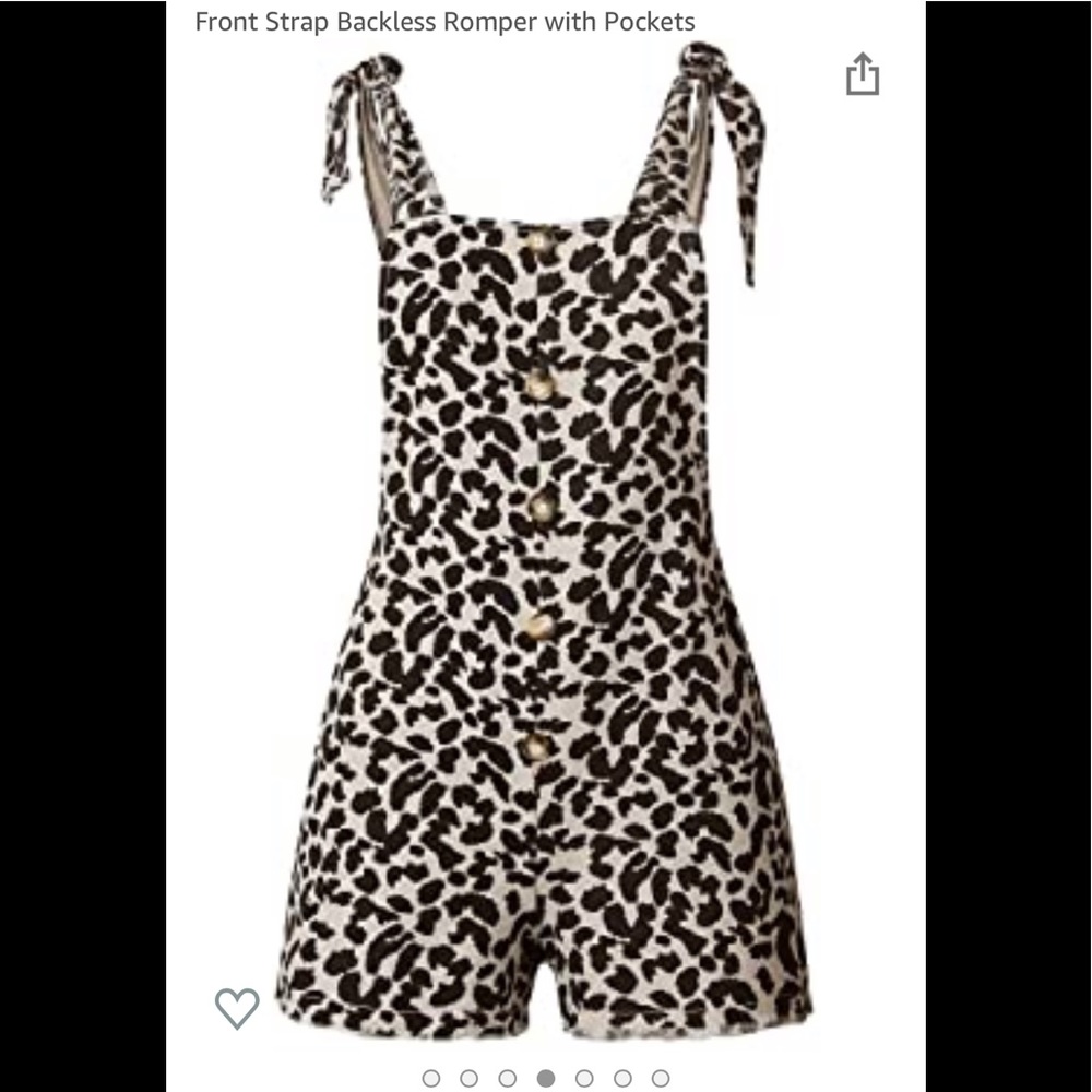 Leopard overalls romper